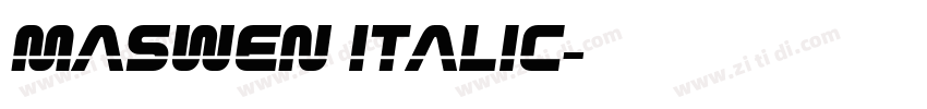 Maswen Italic字体转换
